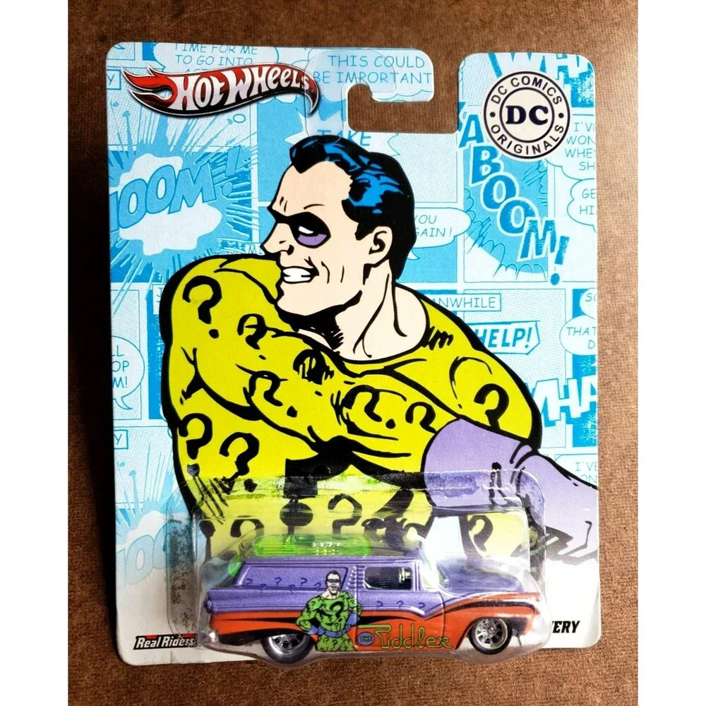 2012 Hot Wheels 8 CREATE DELIVERY Purple NOSTALGIC BRANDS DC COMICS REAL RIDERS!